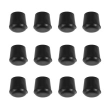Rubber Furniture Crutch Feet Stool Chair Leg Tip Pad 12Pcs Black