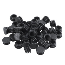 Plastic Ronde Kap Stoel Tafelpoten Geribbelde Buis Inzetstuk 22Mm Dia 50 Stuks