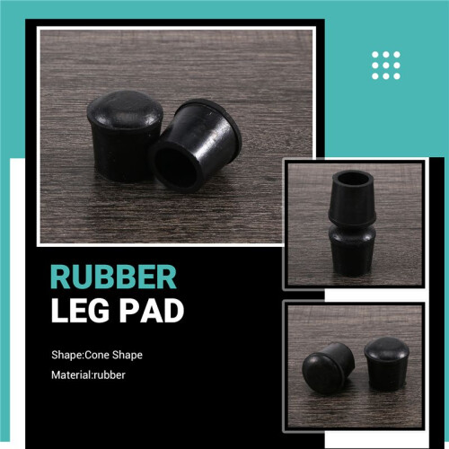 10 Pcs Rubber Cone Shape Desk Feet Protector Chair Leg Tip Pad Black