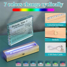 Periodic Table with Real Elements Inside, Table of Elements, Acrylic Periodic Table Display with 83 Real Samples