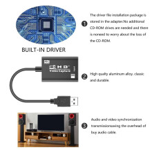 Video Capture Card to USB 3.0 Full HD 1080P 4K Capture Card Live Streaming and Record