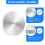 Glasplatta Adapter Bordsben, Aluminium, Rund, 50X8Mm, Silver 2