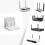 Wall-Mounted Bracket, Set-Top Box Bracket/Router/Optical Modem//Wireless Screen Device Universal Wall Mount White 2