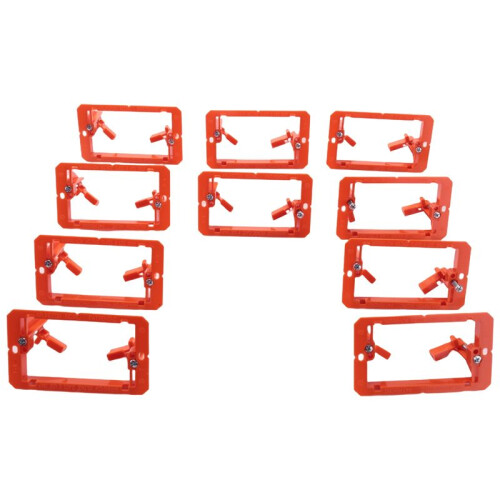 Low Voltage Mounting Bracket 1 Gang Multipurpose Drywall Mounting Wall Plate Bracket - (Single Gang, 10 Pack)