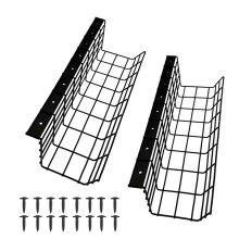 2Stück Unter Dem Schreibtisch KabelfüHrungsfach Drahtkabel Steckdosenleiste Adapter Organizer Stahl Metall Kabelfach zum Verstecken Von Kabeln