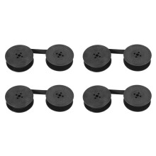 4 Pack Typewriter Ribbon Twin Spool Typewriter Ribbon Ink Twin Spool Ink Replacement Part for Most Typewriter(Black)