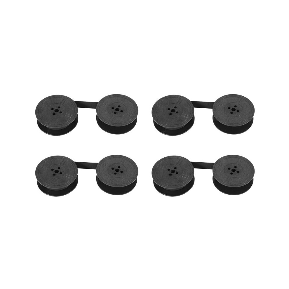4 Pack Typewriter Ribbon Twin Spool Typewriter Ribbon Ink Twin Spool Ink Replacement Part For Most Typewriter(Black) Black 6031762630871
