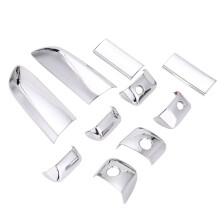 10Pcs/Set Car ABS Chrome Door Handle Bowl Insert Frame Overlay Panel for Hiace 2005-2015 Car Styling