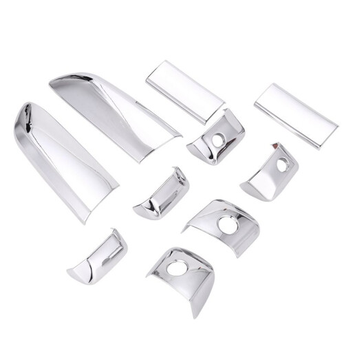 10Pcs/Set Car ABS Chrome Door Handle Bowl Insert Frame Overlay Panel for  Hiace 2005-2015 Car Styling