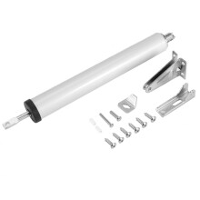 Cierrapuertas NeumáTico Cierre Suave Cierre de la Puerta AutomáTico Tope de la Puerta Hardware Resorte de Gas Cierrapuertas 100 Grados Plata
