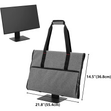 Bolsa de Transporte para Pantallas y Monitores LCD de 24 Pulgadas, Estuche Protector de Viaje para Monitor de 24 Pulgadas, Gris