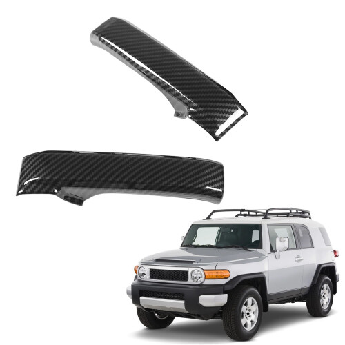 2Pcs Carbon Fiber Car Inner Door Handle Trim Pull Grab Panel Handle Cover for    2007-2014 1