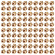 100Pcs M3 Thread Knurled Brass Threaded Heat Set Heat Resistant Insert Embedment Nut,M3X5X4,for 3D Printer Voron 2.4 Etc