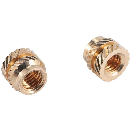 100Pcs M3 Thread Knurled Brass Threaded Heat Set Heat Resistant Insert Embedment Nut,M3X5X4,for 3D Printer Voron 2.4 Etc 2