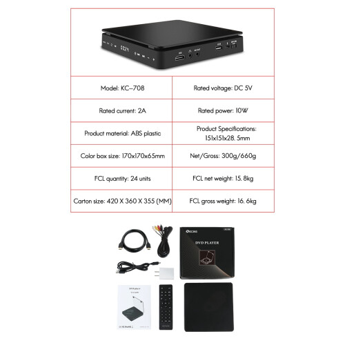 Home DVD HD Video Player Children VCD Player  CD Player DVD Player EU Plug