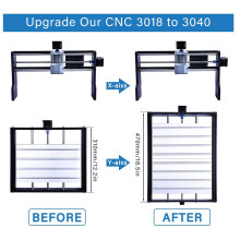 CNC 3018 Engraver Upgrade Kit Upgrade 3018 Naar 3040 voor X-Axis Upgrade & Y-Axis Extension