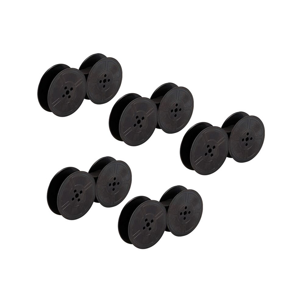 5Pcs Typewriter Ribbon Twin Spool Typewriter Ribbon Twin Spool Replacement Pack For Most Typewriter, Black 6031183673617