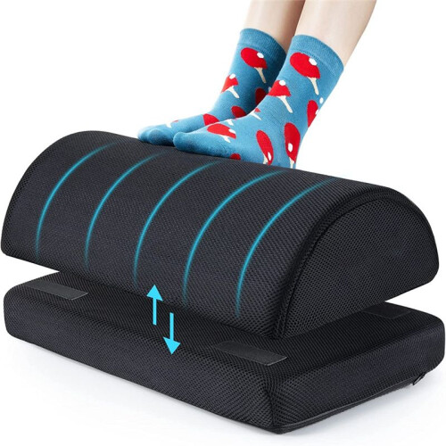 Foot Rest Under the Work Desk, Double-Layer Adjustable Footstool, Suitable for Office 2