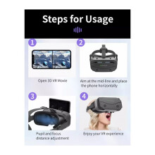 3D VR Glasses Portable Headset Mounted Adjustable for 4.7-7.0 Inches Android Phones Virtual Reality Glasses