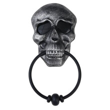 Timbre de Puerta de Halloween, Timbre Embrujado con Calavera con Sonido, Globo Ocular Iluminado, Accesorios de Fiesta de Halloween Aterradores para
