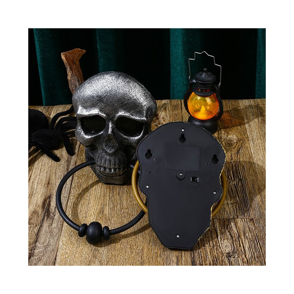Halloween Door Bell Skull Haunted Doorbell With Sound Light- Eyeball Scary Halloween Party Props For Front Door A 4714209419735
