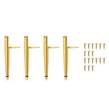 Furniture Feet Height 19.5cm Gold Metal Table Legs Maximum Load 600 Kg Furniture Legs Sofa Foot Cabinet Feet 4Pcs Gold