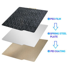 3D-DruckerzubehöR Bauplatte 257 X 257 Mm, Doppelseitiges Flexibles Druckbett 3D-Drucker PEO+PEI FüR  X1