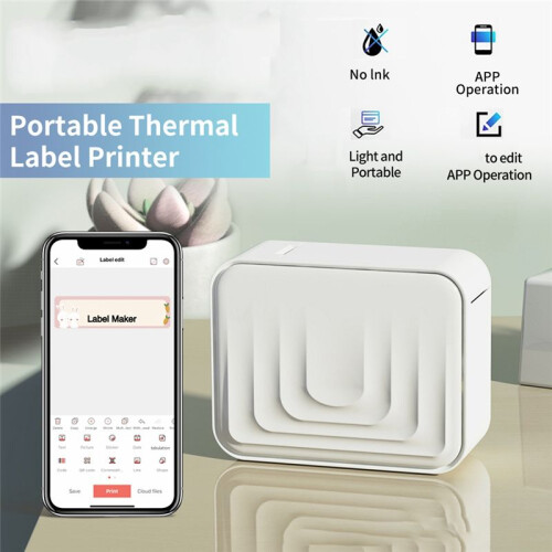 Thermal  Printer  Pocket Label Maker Compatible with IOS/Android for Home Office No Ink Required 1