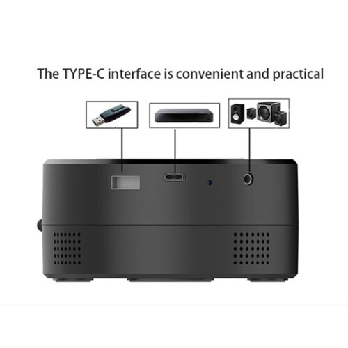 LED  Projector Mobile Video Projector Home Theater Support 1080P USB Synchronous Screen  Phone Projector Black 2