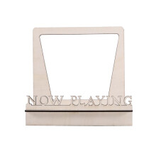 Now Playing Vinyl Schallplattenständer 3D Retro Halter für Vinyl Schallplatten Holz Schallplattenständer Vinyl Geschenkidee Plattenspieler Zubehör