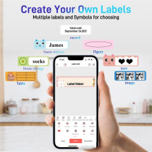 Termiczna Drukarka Kieszonkowa Drukarka do Etykiet Kompatybilna z IOS/Androidem do Domowego Biura Nie Wymaga Atramentu