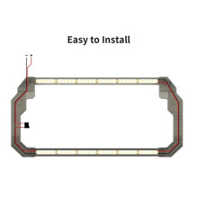 LED Light Bar for Prusa MK4 Dual LED Light Strip 24V Ultra Bright Kit for Prusa MK4 3D Printer Accessories