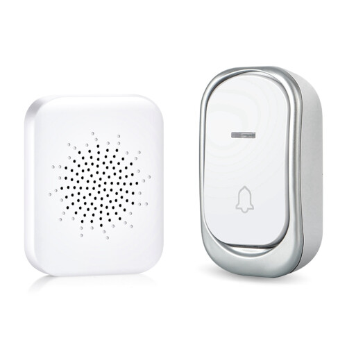 Sonnette Extérieure Sans Fil avec Interface USB, Télécommande pour la Maison, Kit de Sonnette de Porte, Carillon de Maison