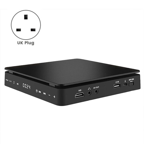 DVD Player Portátil Compatível com para  com Saída AV e CD Player com Saída Óptica Sem Região, Compatível com para USB e Plugue Do Reino Unido 1