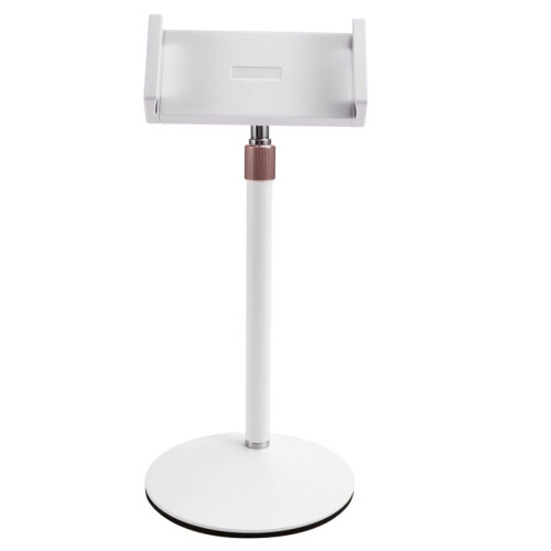 Support de Moniteur Réglable, Support de Tablette Portable Jusqu'à 25 Cm, Support de Tablette Debout, Support de Bureau, Blanc