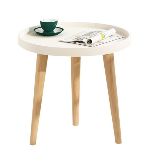 Round Table White Bedside Table Coffee Table Home Decoration Bed Table