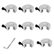 8-Teilige SBR16-Linearschienen-Anschlagmanschetten, Wellenbegrenzungs-Befestigungsringe Aus Aluminiumlegierung mit Schraubenschlüssel,