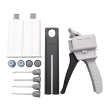 50ml Dispensing AB Glue Two-Component Glue Epoxy Resin with 4 Mixing Needle 2 Empty Dual Cartridges
