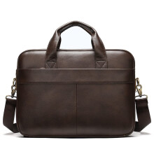 Leather Briefcase for Laptop and Documents with Durable Leather Construction Men's Business Portfolio White Star Design