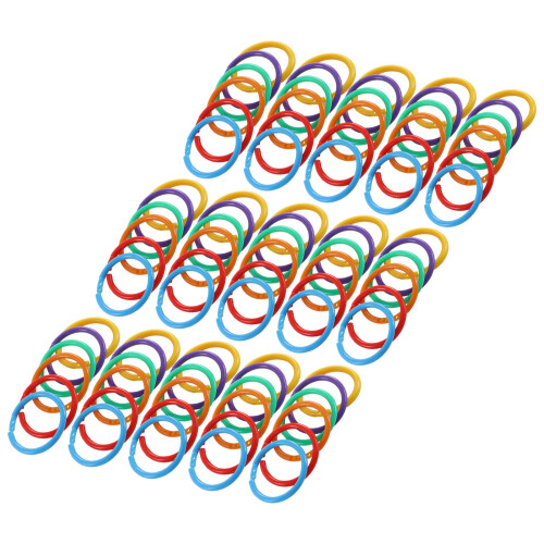 60 Stück bunte PP-Lochringe 35mm Buchbinderringe