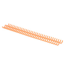 Lot de 10 spirales de reliure en polypropylène, 34 trous, orange, articles de papeterie durables