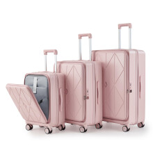 3 Piece Expandable Hard Shell Luggage Set with TSA Lock and Front Pocket Spinner Suitcases Mint Green