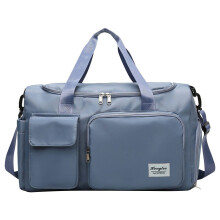 Gym Bag Women 28L Waterproof Travel Duffel with Shoe Compartment Blue Lightweight Sports Yoga