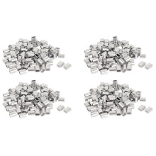 2.5mm Single Hole Wire Rope Aluminum Sleeves Clip Cable Crimps 400Pcs