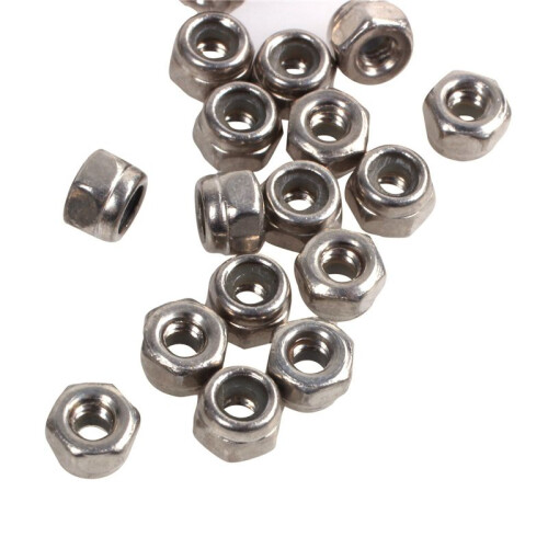 200Pcs M2 Zinc Plated Self-Locking Nylon Insert Hex Lock Nuts 2