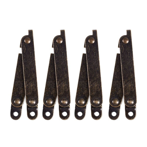 Furniture Box Rotatable Folding Lid Support Hinge Bronze Tone 24Pcs 1