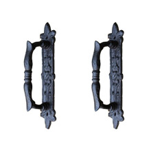 2X European Retro Cast Iron Door Handles for Garden/Courtyard Door Handle Decoration for Home Door