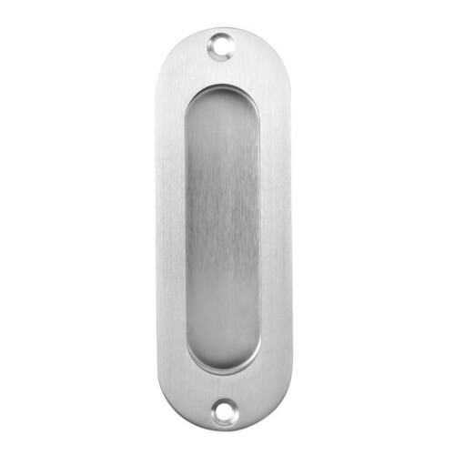 2Pcs Rectangular Face Fix Flush Recessed Sliding Door Pull Handle Stainless Steel 2