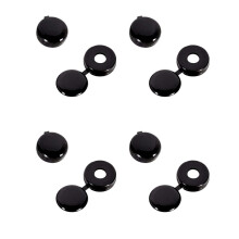 Screw Cap Cup Washer Hinged Cover Black ( Pack of 200 )