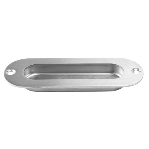 2Pcs Rectangular Face Fix Flush Recessed Sliding Door Pull Handle Stainless Steel 2